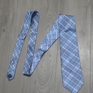 Blue Plaid Men's Tie